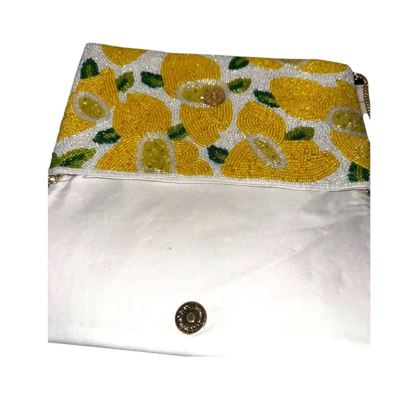 ANTIK KRAFT Beaded Lemon Crossbody Purse Handmade‎ Chain Strap - Image 2