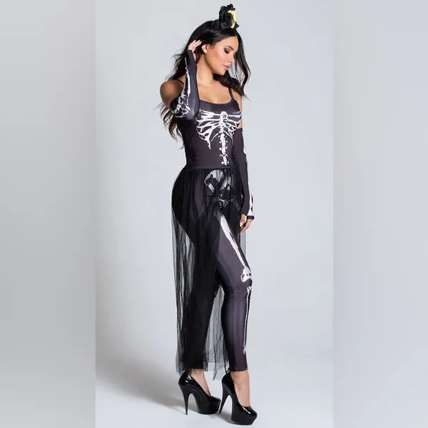 NEW Dreamgirl Bare Bones Babe Sexy Skeleton Costume Size Medium - Image 3