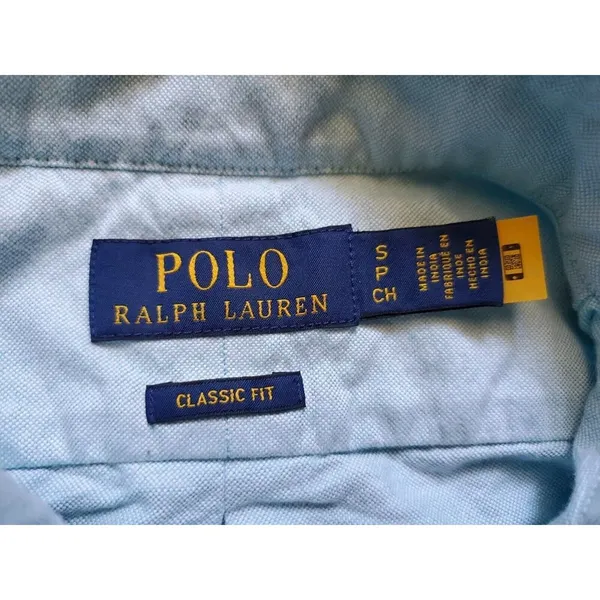 Polo Ralph Lauren Shirt Women Small Petite Paris 2024 Olympics Button Down Blue - Image 5
