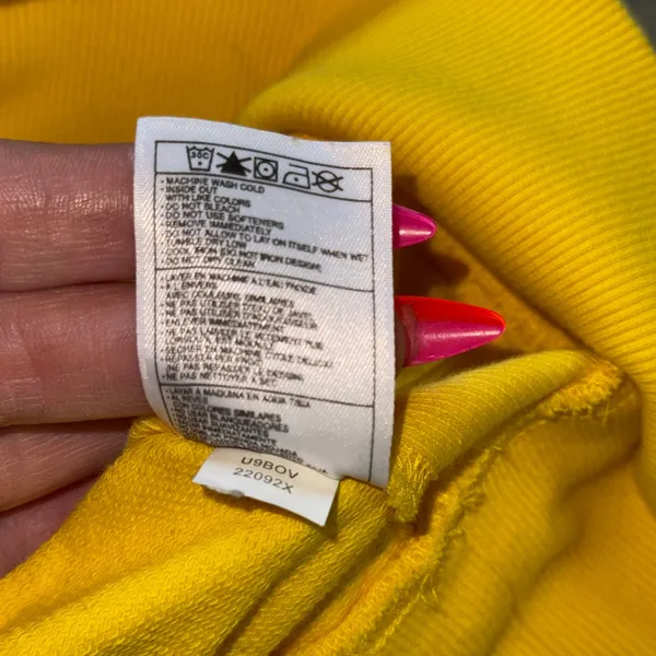 Nike Sleeveless Hoodie Women L Yellow UNC Tar Heels Graphic‎ Cowl Neck Sporty - Image 10