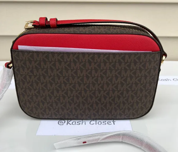 Michael Kors Jet Set Item Large EW Zip Chain Crossbody Bag -Flame - Image 2