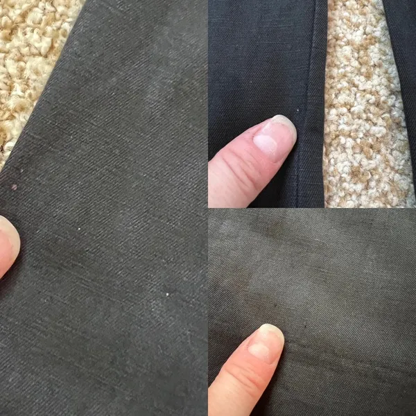 H&M Black Dress Pants Mid-Rise Straight Leg Linen Blend Size 8 - Image 15
