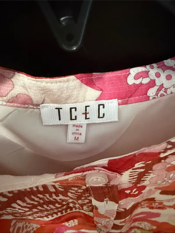 TCEC Pink & Orange Floral Ruffle Dress - Image 2