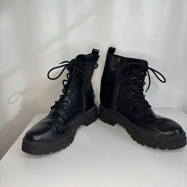 a new day- Black Combat Boots - Image 2