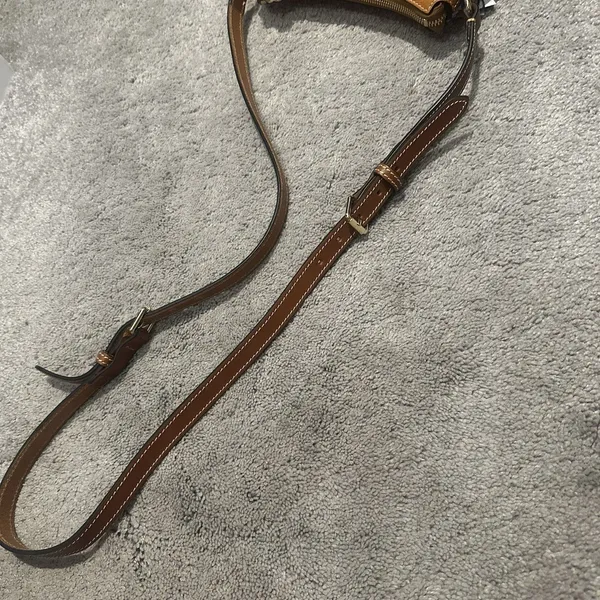 Dooney & Bourke Small Cassidy Crossbody Pebbled Leather Brown Chic Minimalist - Image 7
