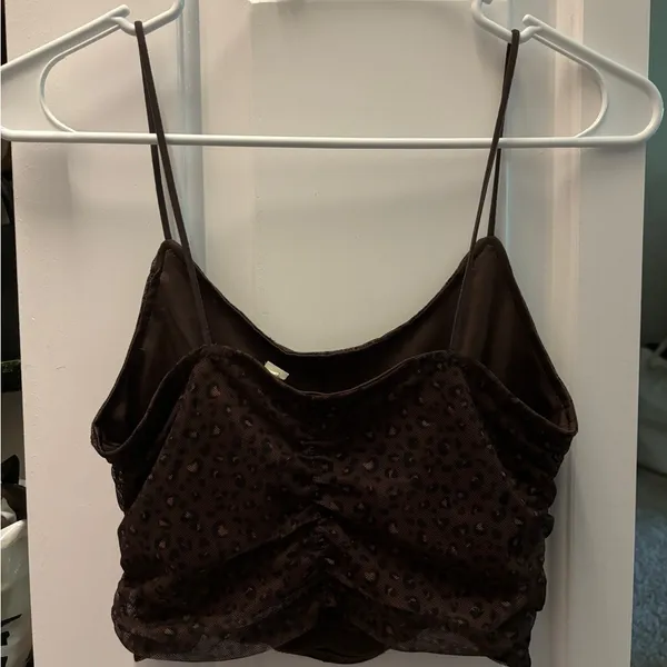 Pacsun Cheetah Ruched Crop Top - Image 2
