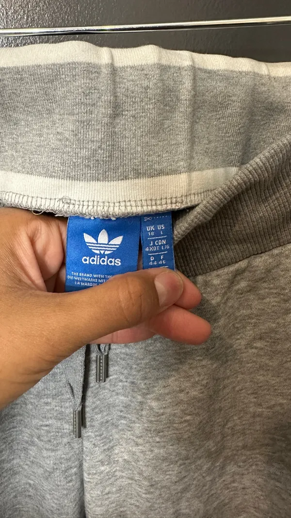 Adidas Gray 3-Stripe Men's Jogger Sweatpants - Image 7