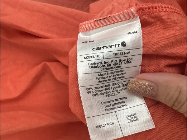 Carhartt TENCEL Fiber Series Loose Fit Long-Sleeve Crewneck Pocket T-Shirt 3X - Image 4