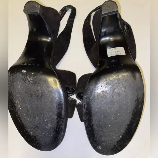 Laura Ferri black & white flower Shoes 7.5 - Image 4