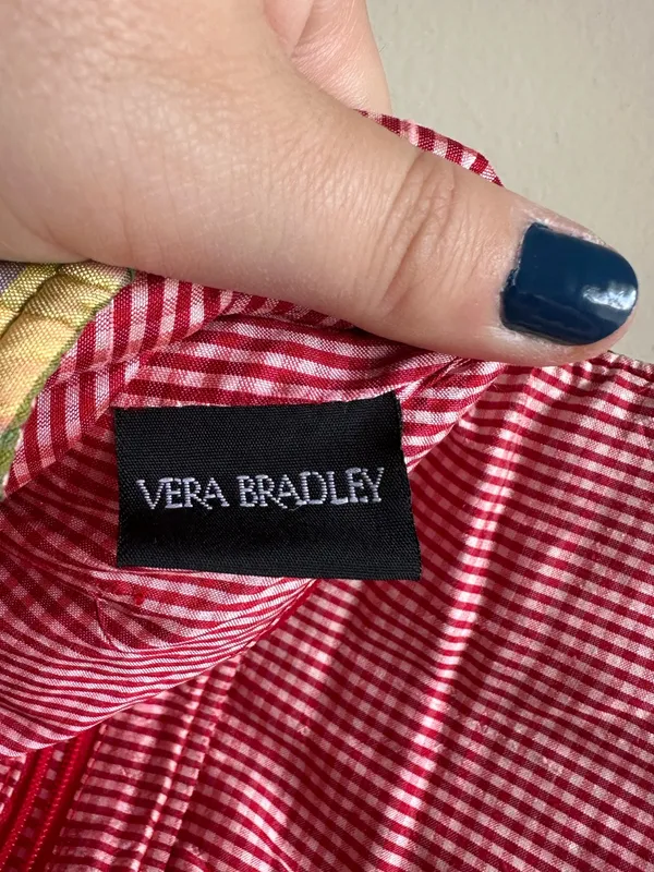 Vintage Vera Bradley Quilted Silk Plaid Purse - Image 11