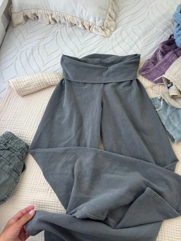 Grey Brandy Yoga Flare Pants  - Image 3