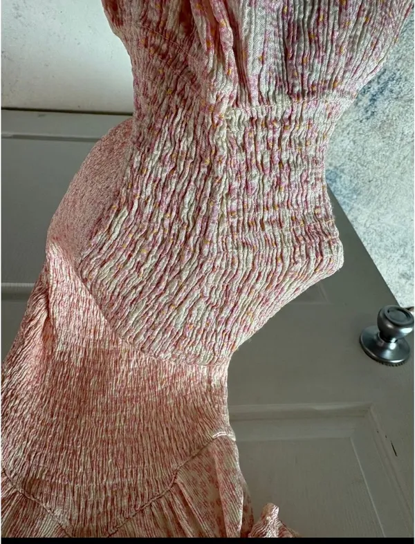 ZARA Ruched Dress Mini Floral - Image 4