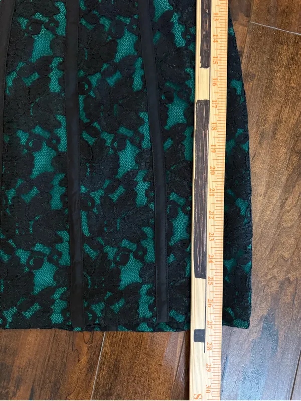 Guess NWT Emerald Green Strapless Lace Corset Short Dress Convertible Size 8 - Image 6