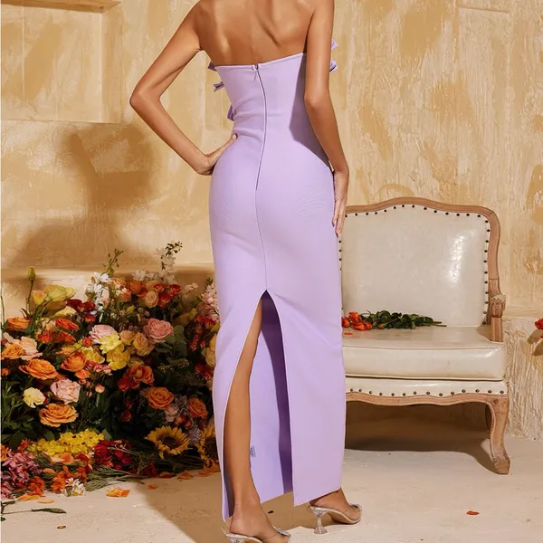 Insane lilac beaded maxi dress Purple - Image 4