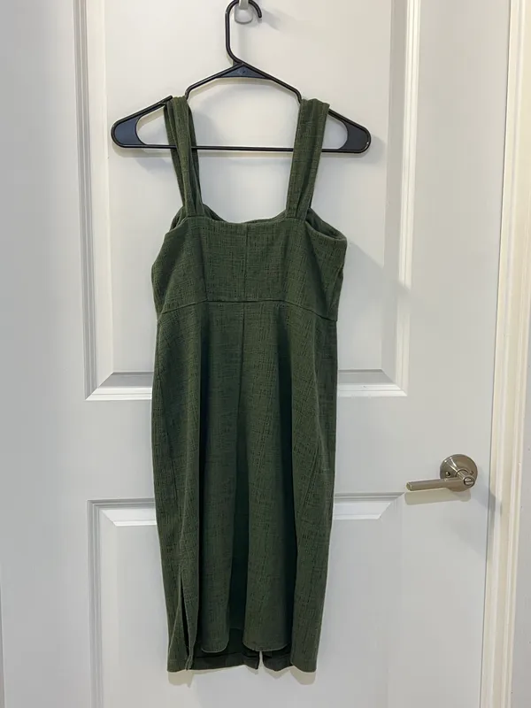 Madewell Green Dress in Size XXS - Image 4