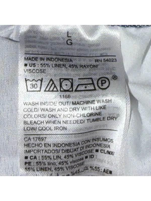 Old Navy Linen Blend Drawstring Pants Women’s Large Blue Chambray Casual Pull-On - Image 7