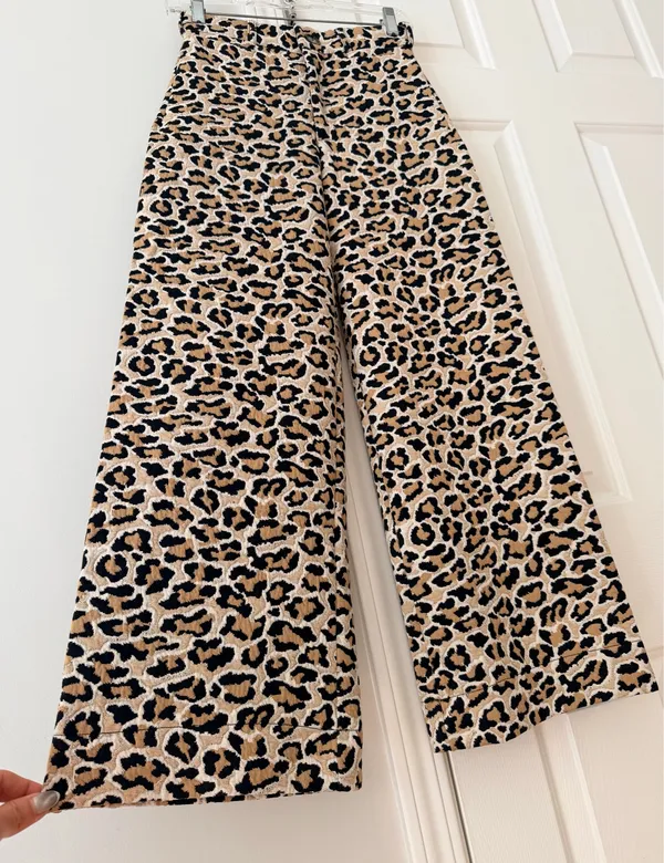 Anthropologie Maeve The Ettie Knit High-Rise Crop Wide-Leg Pants, Size 25 - Image 9