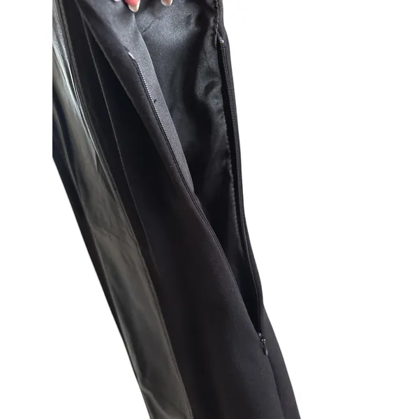 Boston Proper Black Leather Ribbon Tie Back Dress Size 6 Vintage Y2K - Image 6