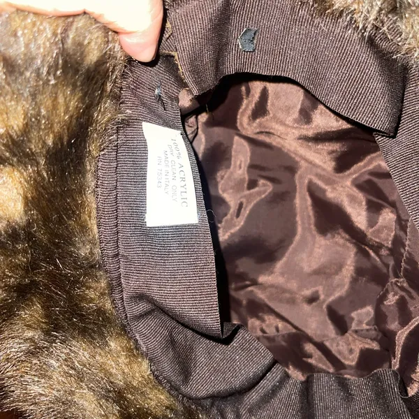 Luxurious Faux Fur Hat - Brown Made in Italy - Image 3