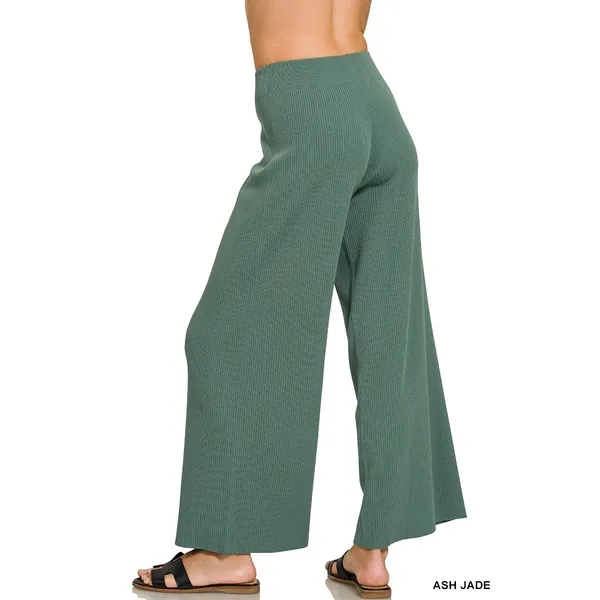 Zenana Viscose Sweater Top &‎ Pants Set - Ash Jade - Small - Image 6