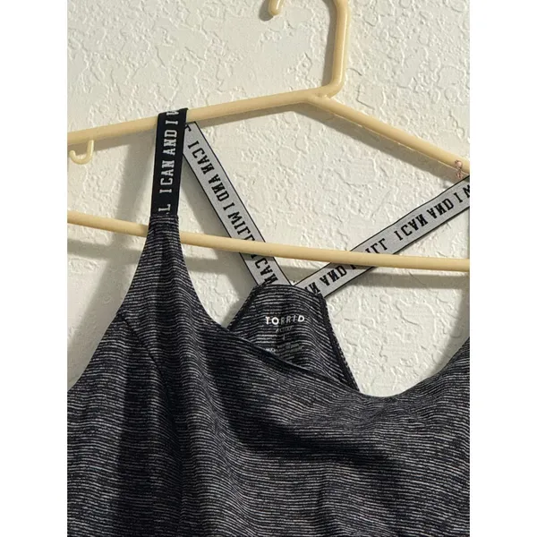 Torrid Plus Size Women's Space Dye "I Can and I Will" Active Sports Bra 4 4x - Image 2