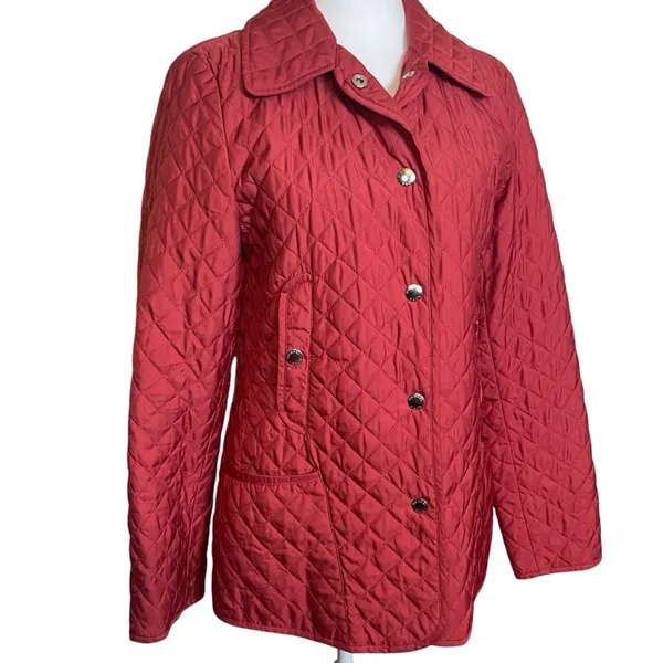 Michael Kors Jacket‎ Women's Small Lightweight Quilted Terracotta Snap Close - Image 3