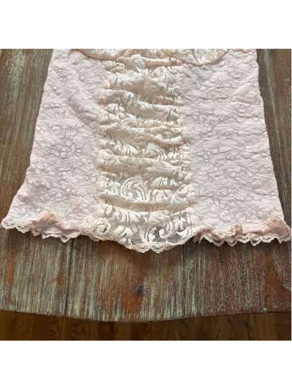Henson Kickernick Pink Lace Camisole Made in USA Medium - Image 3