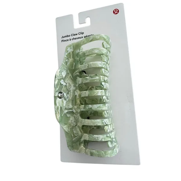 Lululemon Jumbo Claw Clip Willow Leaf/Matcha Magic - Image 6