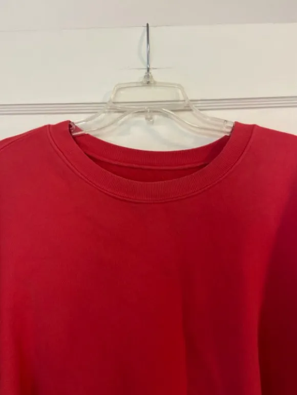Daily Drills Sweatshirt Baggy Oversized Crewneck Red Unisex XS/S - Image 2