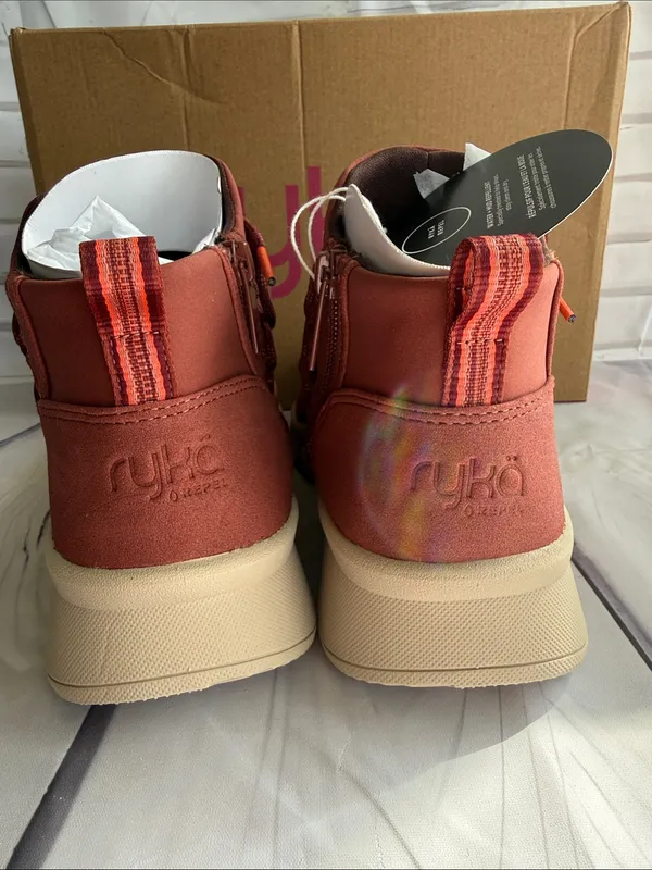 Ryka Women's Charisma Red Ochre Lace-Up Platform Ankle Boots - Image 7