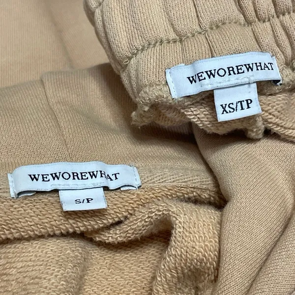 WeWoreWhat Tan Hoodie Hooded Sweatshirt Sweat Pants Two Piece Set Size XS/S - Image 4
