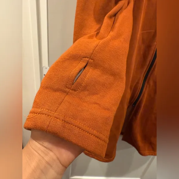 Source Unknown Orange Zip Up Hoodie Cardigan 100%‎ Cotton Size Small - Image 5