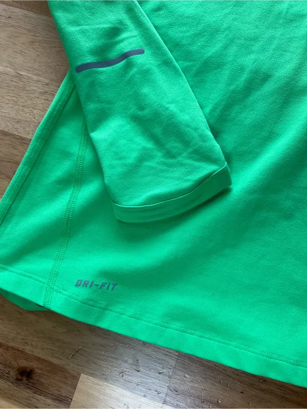 Nike Running Dri-FIT Neon Green Quarter Zip Pullover Women’s Large - Image 6