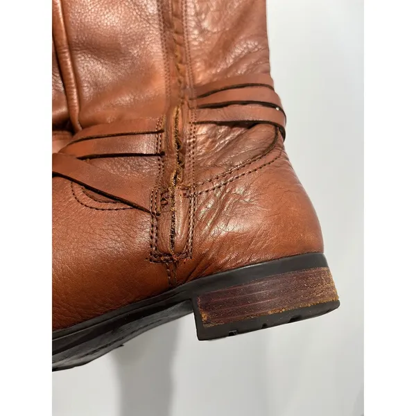 Lauren Ralph Lauren Sonya Cognac Brown‎ Leather Riding Boots Women 6B 802143440 - Image 5