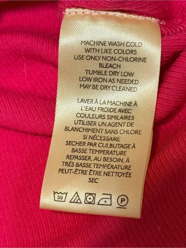 Pilcro baby polo Tee, short sleeve, ribbed, fuchsia pink, sz XS - Image 8