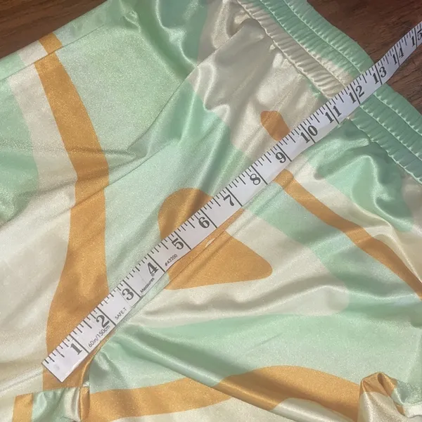 HOSBJERG Riley Printed Pants Medium M TRIPPY FUNKY RETRO MOD - Image 7