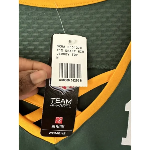 Green Bay Packers NFL Majestic Women's Short Sleeve Shirt Size Medium NWT - Image 3