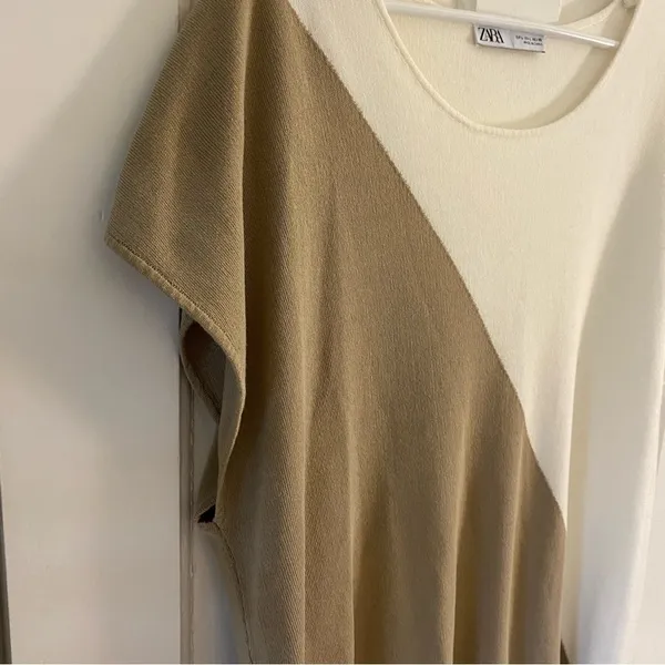 Zara Gold and White Tunic‎ - Image 3
