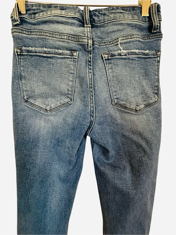Vervet High Rise Straight Jeans Distressed Knee Raw Hem Women’s Size 26 - Image 4