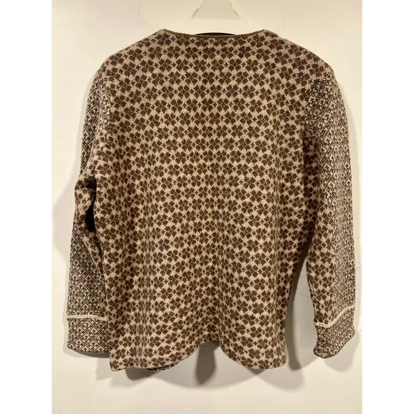 Vintage Talbots Lambswool Fair Isle Sweater Jacket Petite LNordic Folk - Image 5