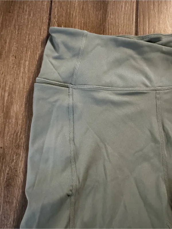 Danskin Sage Green High-Waist Bike Shorts - Image 2