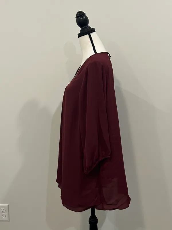 City Chic Zip Up Blouse - Image 3