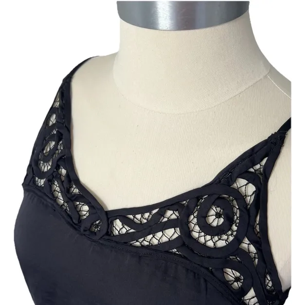 Free People Intimately Cropped Top Sz XS Black Blouson Brami Lace Cami - Image 8