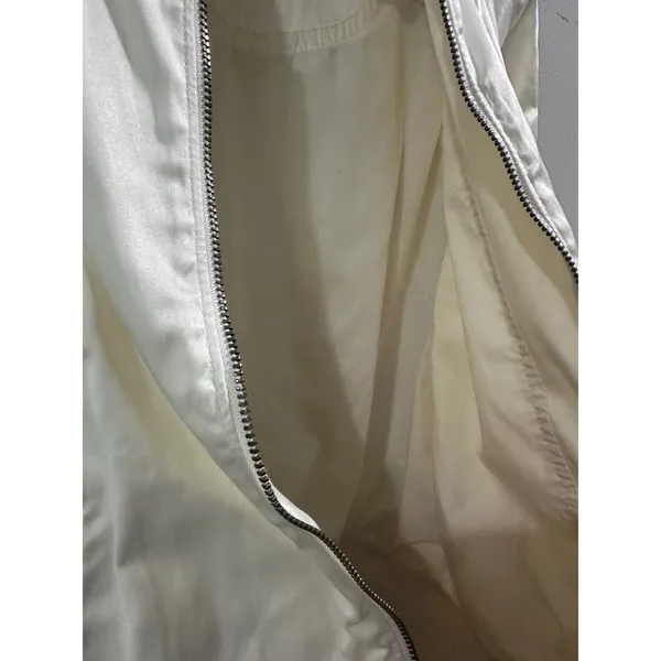 Vintage Abercrombie and Fitch Cream Satin Bomber Jacket Rare Grail Size M - Image 10