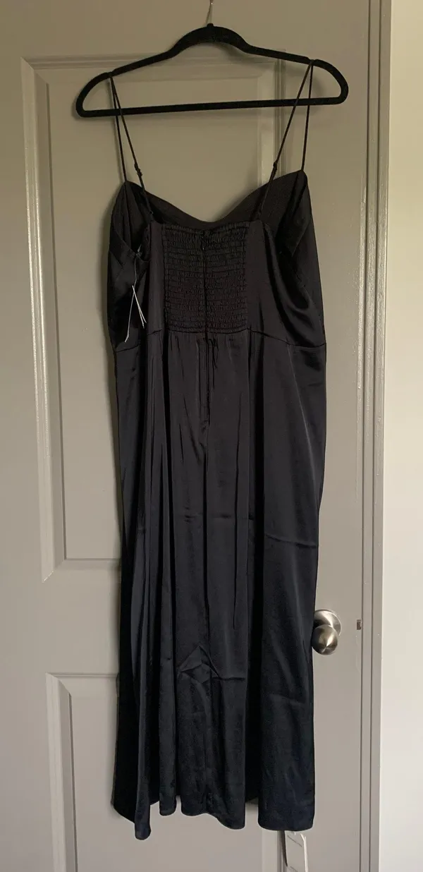 Abercrombie Black Satin Dress - Image 3