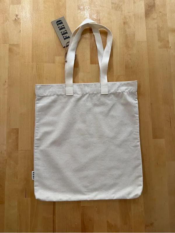 Feed NWT Disney Cream Canvas Tote with Navy Logo - Image 2