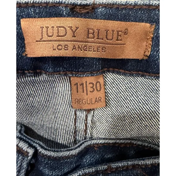 Judy Blue Women's Boot Cut Blue Denim Cotton Stretch Jeans Size 11/30 - Image 5