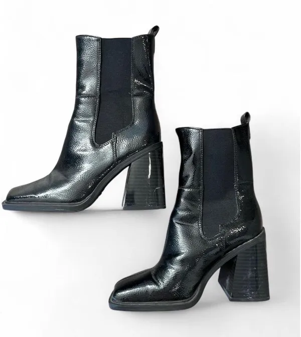 Circus NY Sam Edelman Lauren Snip-Toe Chelsea Patent Leather Boots 6.5 - Image 2