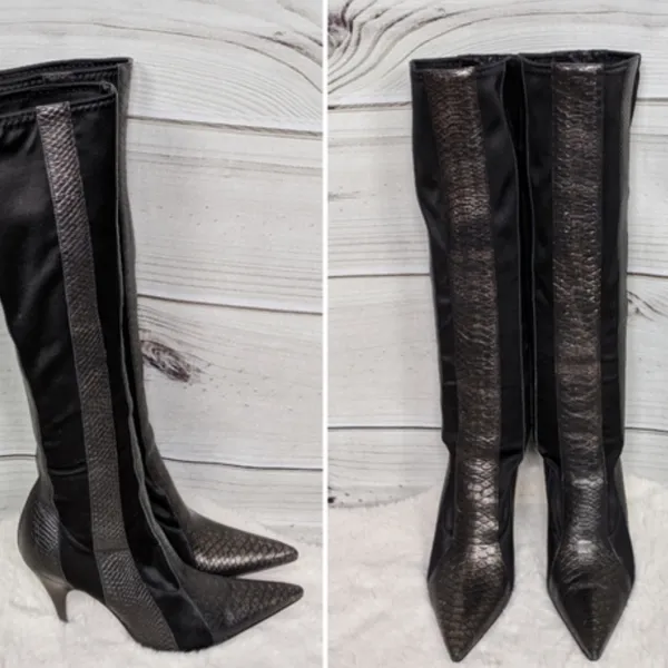 Carlos‎ Santana Tall Faux Leather Snake Print & Spandex Heel Boots - Image 2