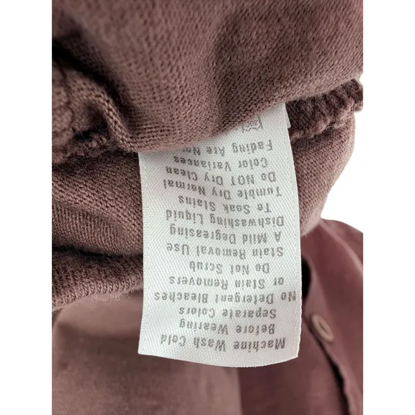Fresh‎ Produce Womens XL Brown Cotton Knit Button Down Cardigan Jacket Lagenlook - Image 5